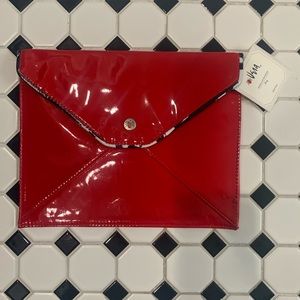 Patent Leather iPad Makeup Jewelry Travel Clutch